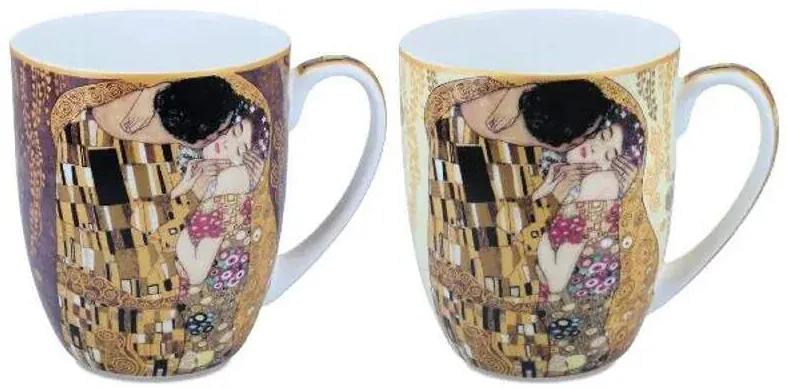 Hrnček 450 ml - set 2 kusov, Gustav Klimt The Kiss, CARMANI , 5327404