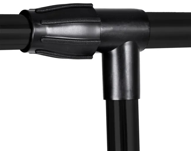 Vešiakový stojan na kolieskach DARA čierny