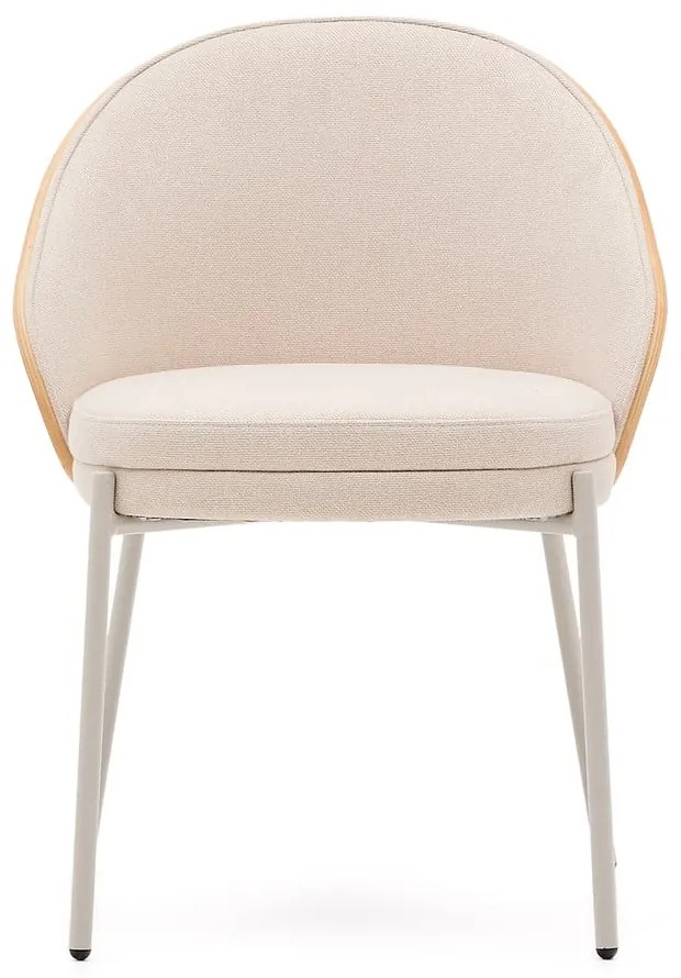 Krémová/v prírodnej farbe jedálenská stolička Eamy – Kave Home