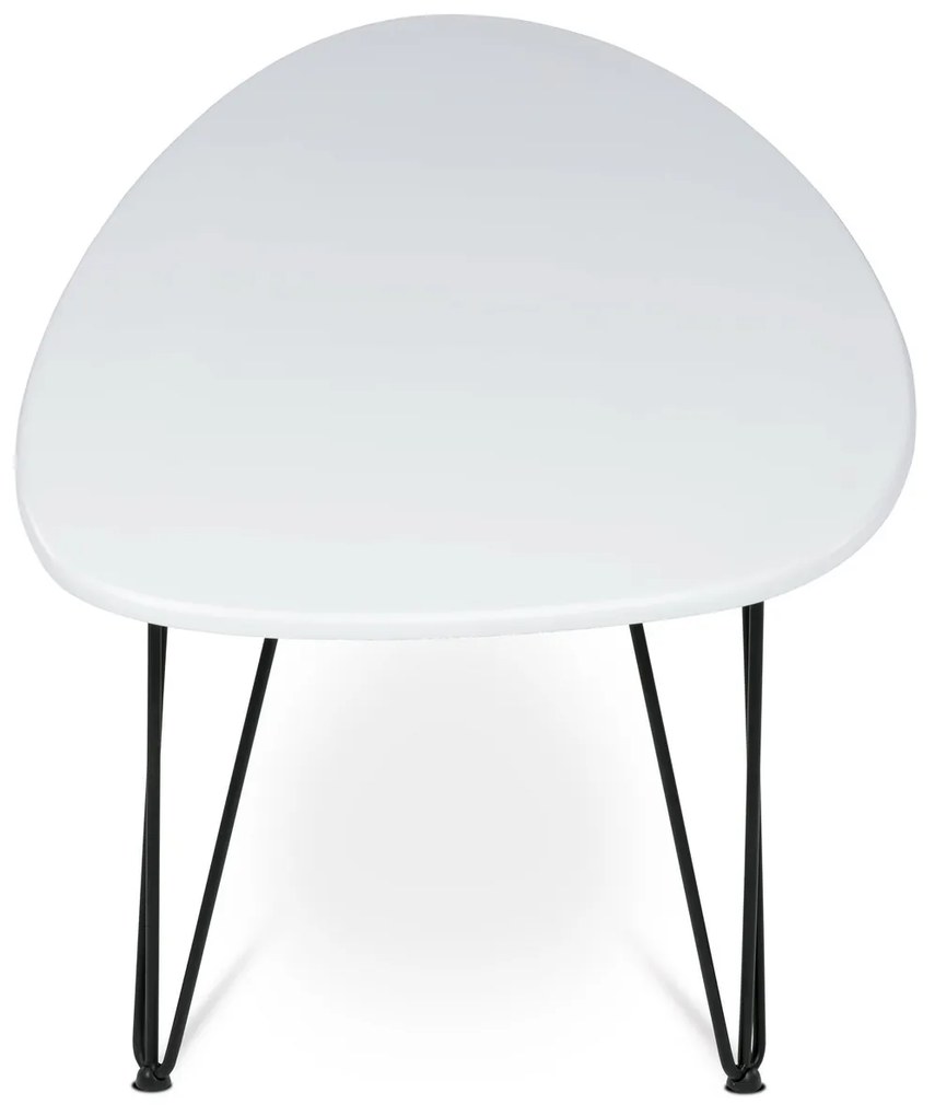Odkladací stolík 120 x 67 cm, biela