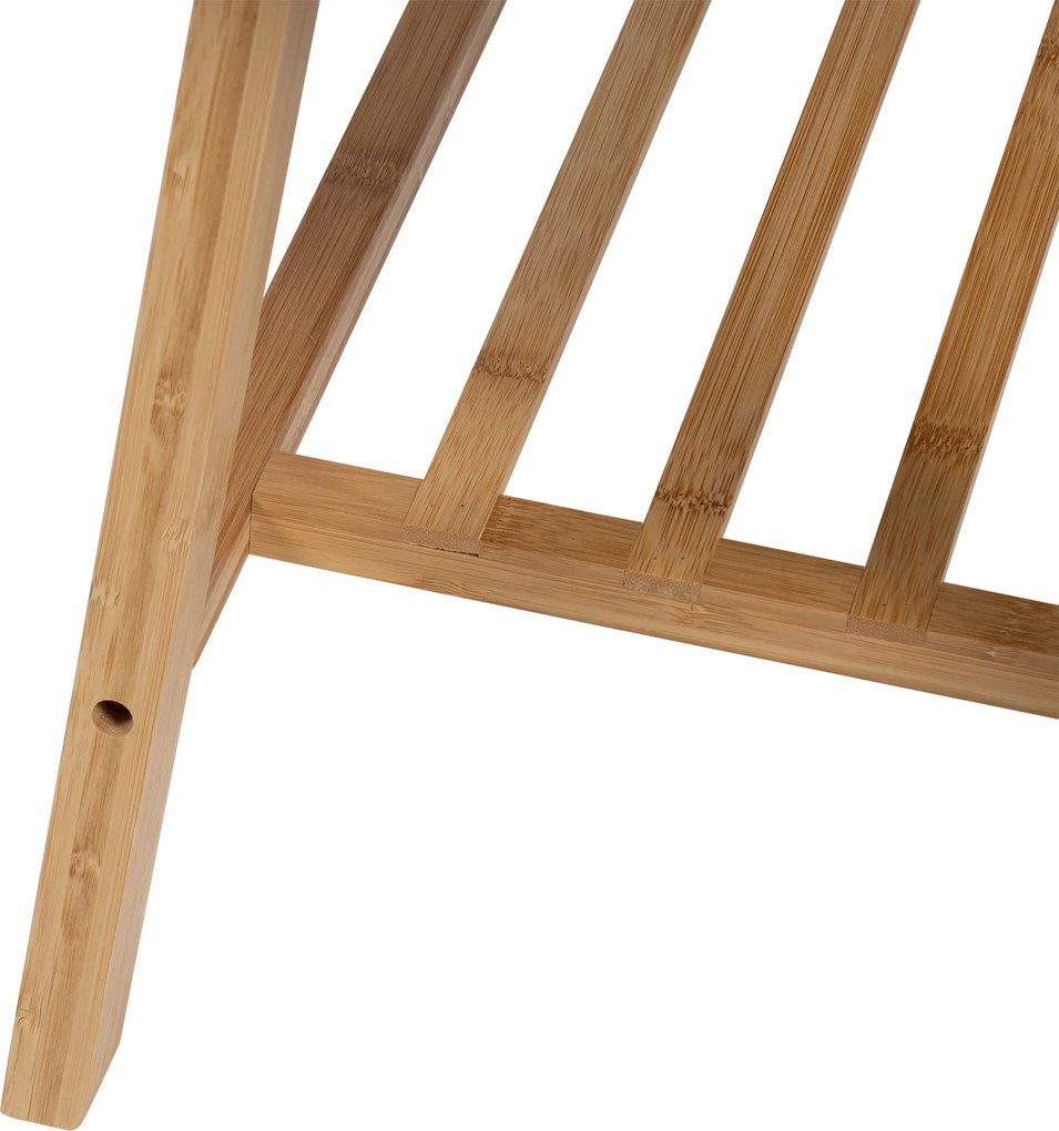 Noela Bambusová lavica s látkovým poťahom BENCA šedá