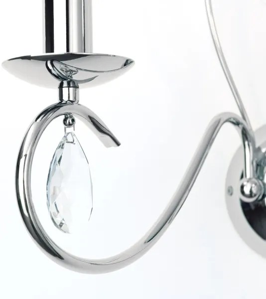 Orion WA 2-1093/2- Krištáľové nást. svietidlo ALESSIA 2xE14/40W/230V lesklý chróm