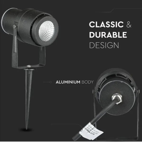 LED Vonkajšia lampa LED/12W/230V 3000K čierna IP65