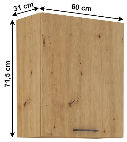 Horná kuchynská skrinka Meriel 60 G-72 1F (dub artisan). Vlastná spoľahlivá doprava až k Vám domov. 1033983