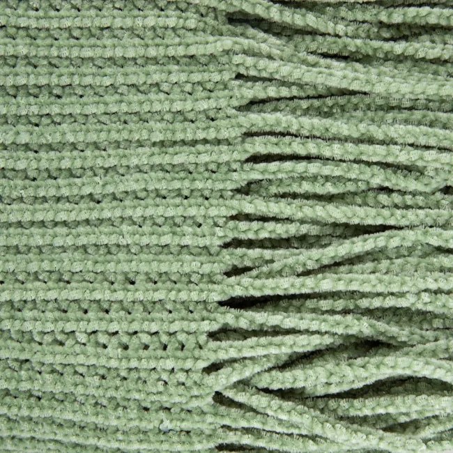 Deka CHENILLE pistáciová so strapcami 734533