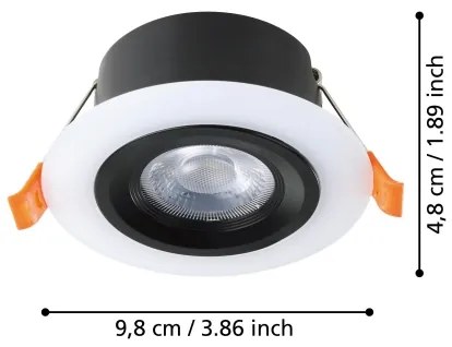 Eglo 900915 - SADA 3x LED Podhľadové svietidlo CALONGE 3xLED/4,8W/230V čierna