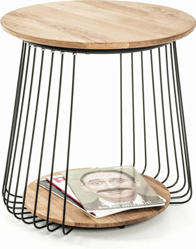 XXXLutz PRÍRUČNÝ STOLÍK, dub, čierna, farba duba - Stolíky do obývačky - 001931091901