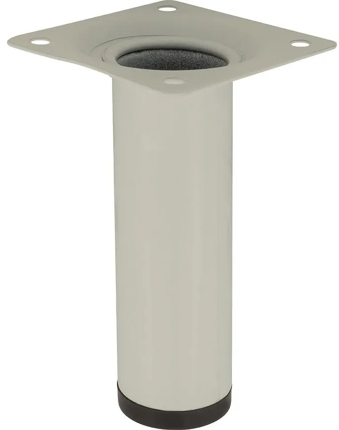 Okrúhla nábytková noha 10 cm biela