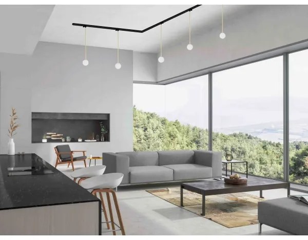 Argon 4308 - Luster na tyči do lištového systému BANG 1xG9/6W/230V mosadz