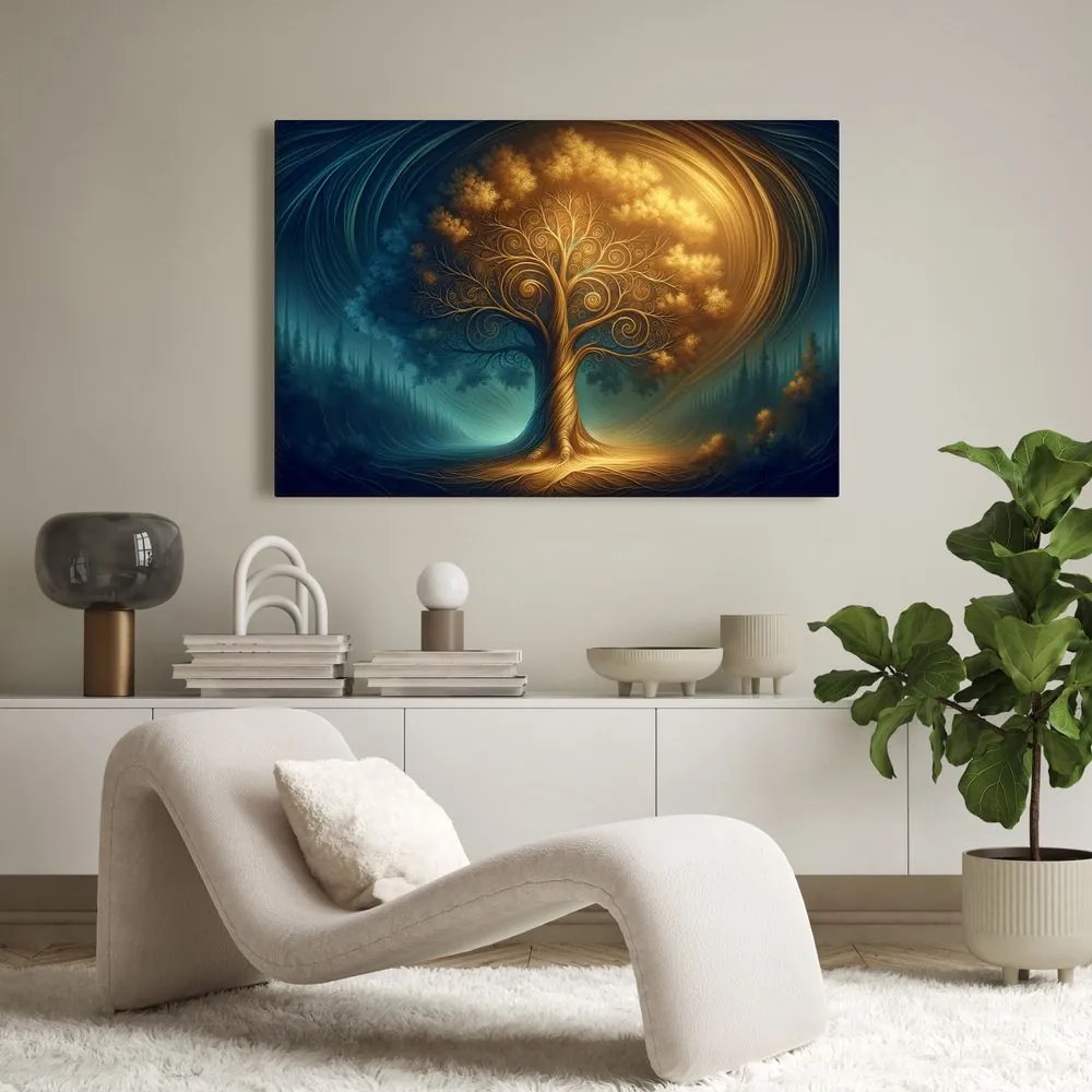 Obraz magický strom života v noci