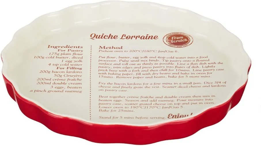 Nádoba na pečenie s receptom na Quiche Premier Housewares From Scratch
