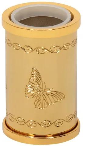 Téglik na kefky Butterfly volne stojace s poťahom 24k zlata