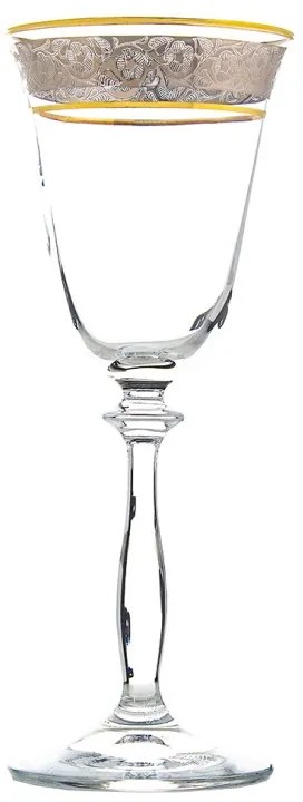 BOHEMIA ANGELA ZLATO-PLATINOVÝ POHÁR 185 ML SADA 6 KS