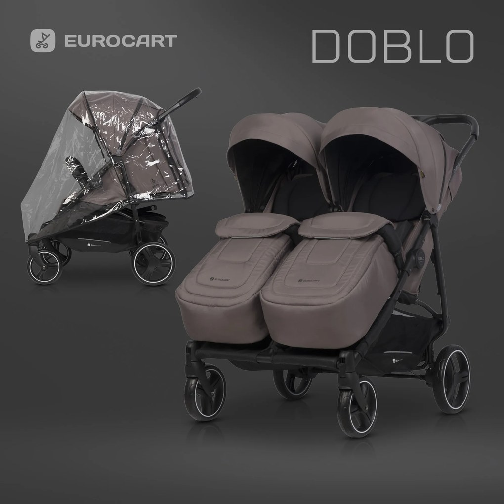 Súrodenecký kočík Euro-Cart Doblo Taupe