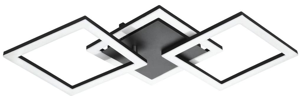 EGLO Chytré LED stropné osvetlenie PARANDAY-Z, 32,4 W, teplá biela-studená biela, čierne, hranaté
