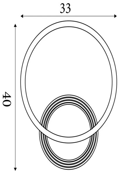 Searchlight 13650BK - LED stmievateľné stropné svietidlo CONTOUR LED/24W/230V 3000K