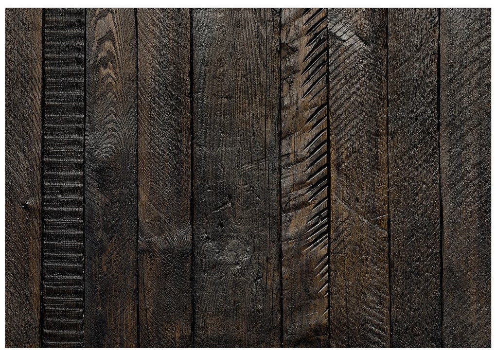 Artgeist Fototapeta - Wooden Trace Veľkosť: 100x70, Verzia: Standard
