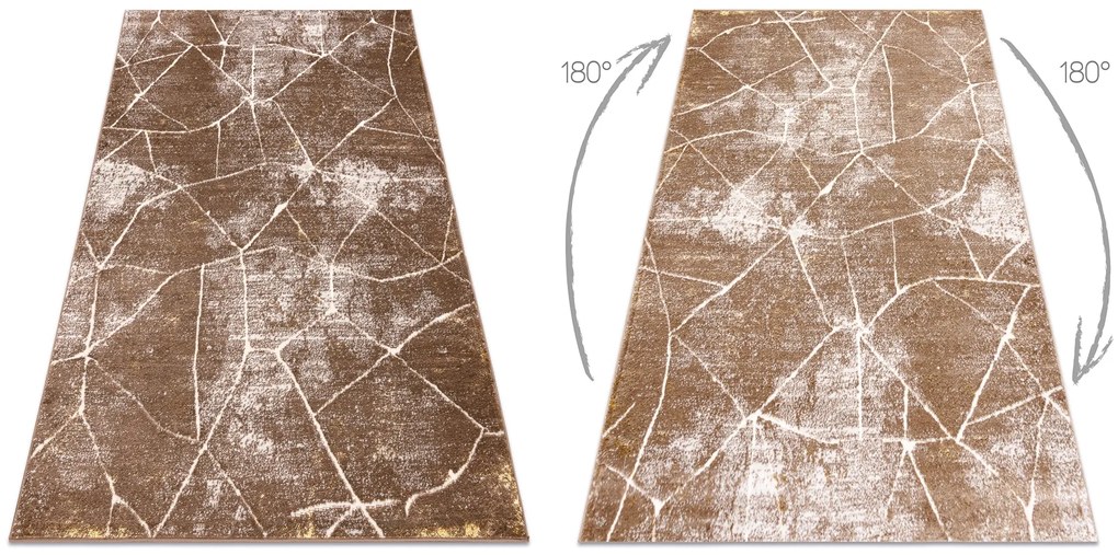 Moderný koberec MEFE 2783 Mramor, tmavo-béžový