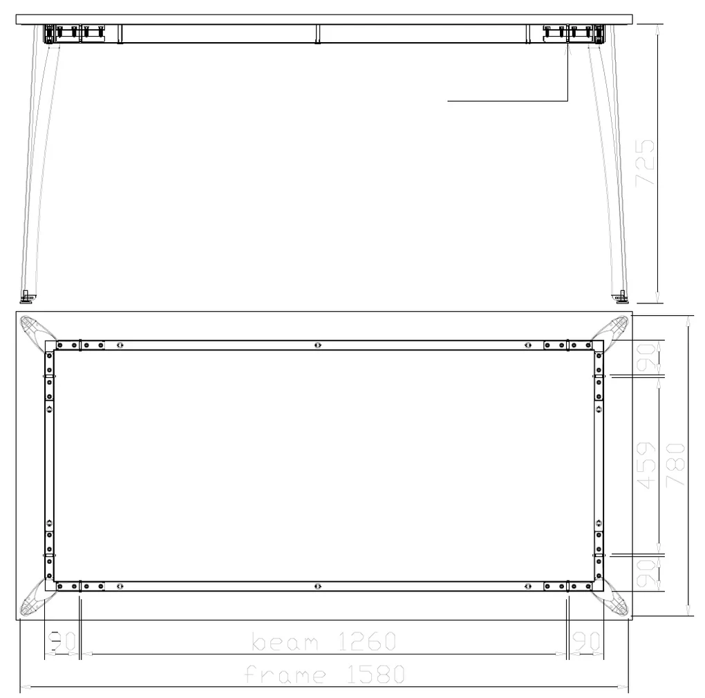 Rokovací stôl PRIMO OMEGA, 1600 x 800 mm, sivá podnož, grafit