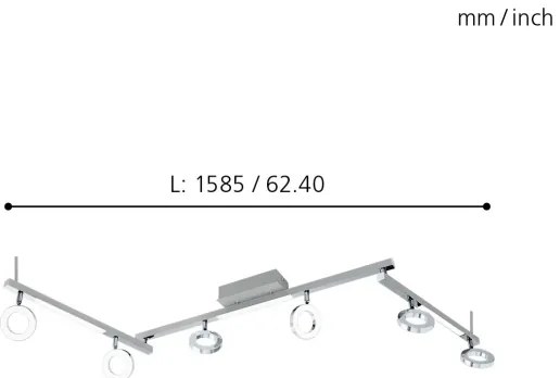 Eglo 96183 - Bodové svietidlo CARDILLIO 1 6xLED/3,2W + 3xLED/3,3/230V