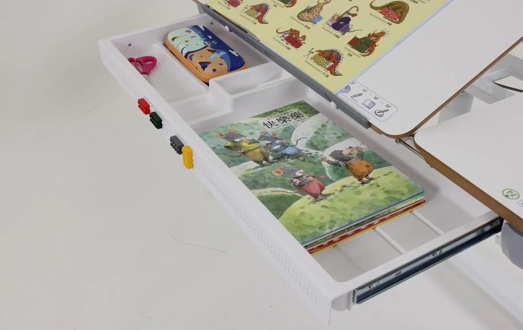 AMADEUS - AMADEUS Detský rastúci stôl ROLAND V biely