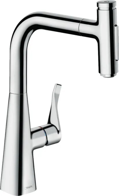 Hansgrohe Metris Select M71, kuchynská páková batéria 240, vyťahovateľná sprška, 2jet, sBox, chrómová, HAN-73817000