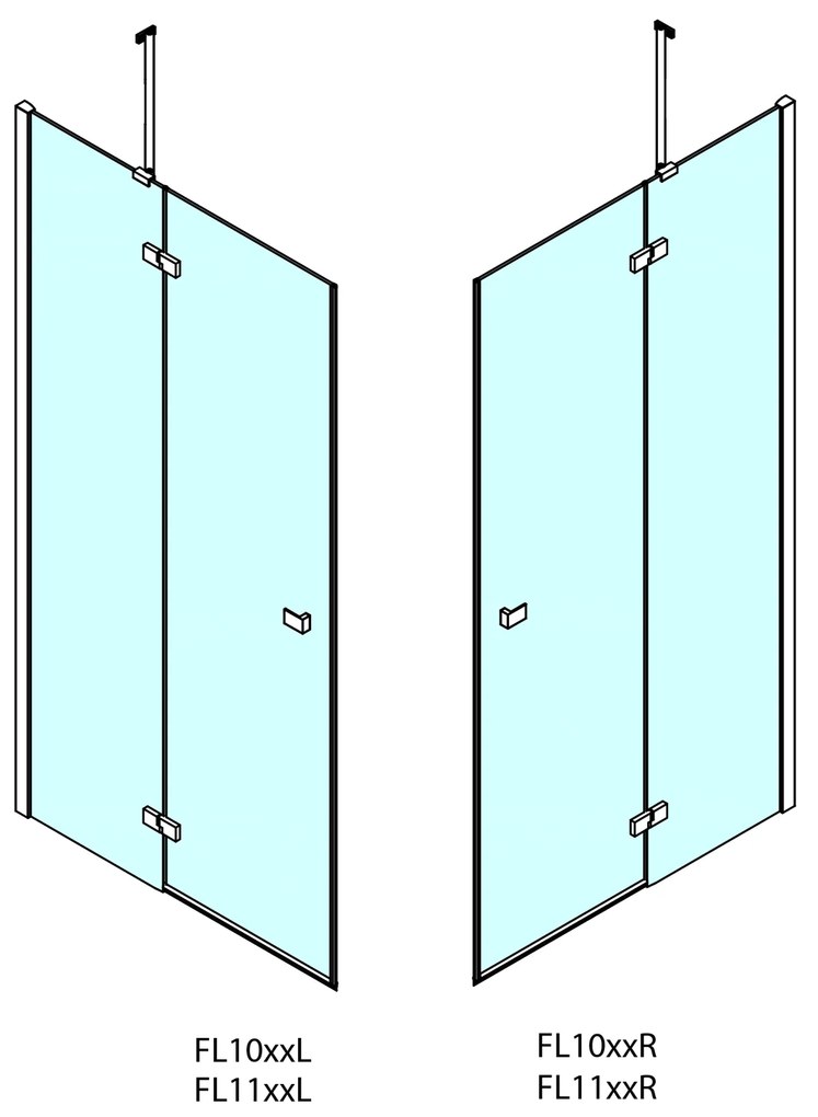 Polysan, FORTIS LINE sprchové dvere 1300mm, číre sklo, ľavé, FL1113L