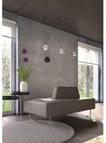 Redo 01-3485 -LED Stmievateľné nástenné svietidlo KHADI 3xLED/5,5W/230V čierne/dymové