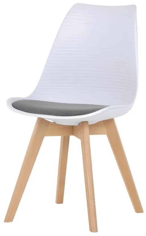 Židle jídelní, bílá, plast, CT-X7056 GREY