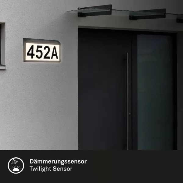 Briloner 3797015 - LED solárne domové číslo LED/0,5W/1,2 IP44