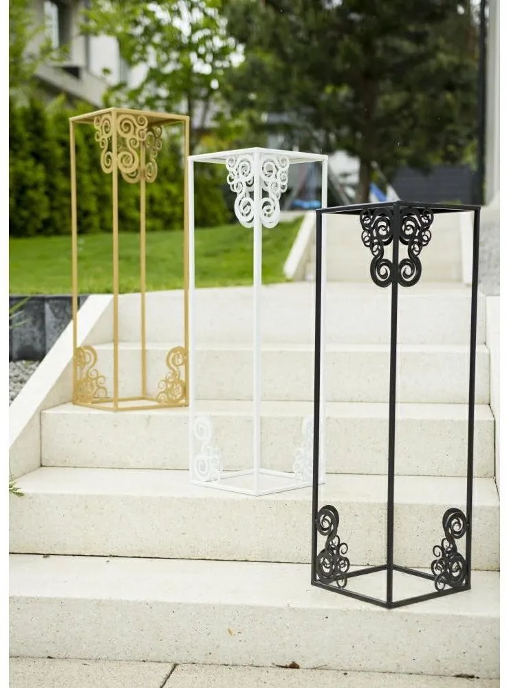 Stojan na kvety Emma 80 cm biely