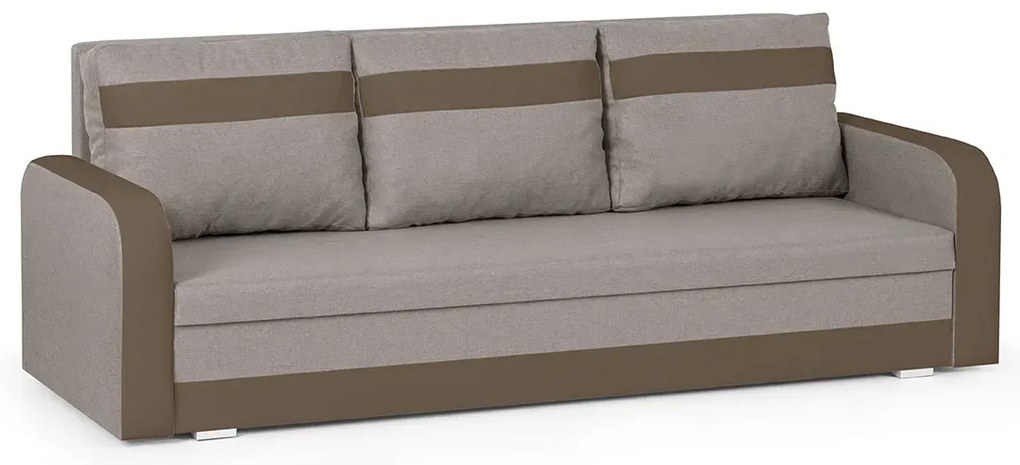 Trojmiestna pohovka s funkciou spania KONRAD Béžová/hnedá