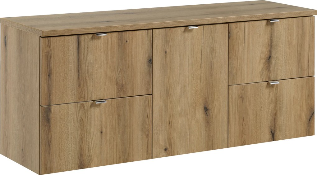 Comad Kúpeľňová skrinka pod doskové umývadlo set Nova Oak 140 dub coast evoke
