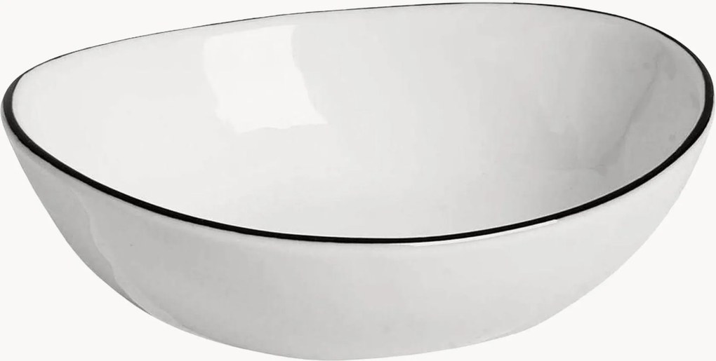 Ručne vyrobené porcelánové misky na občerstvenie Salt, 2 ks