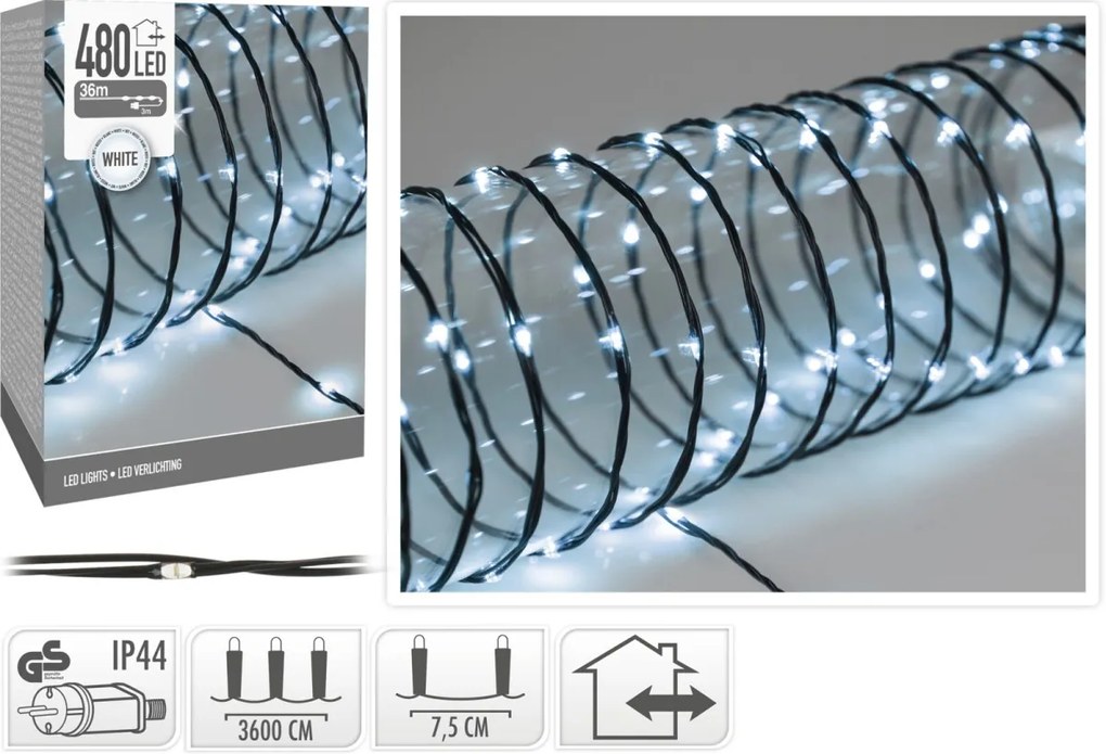Dekoratívne LED osvetlenie DRET 36 m studená biela