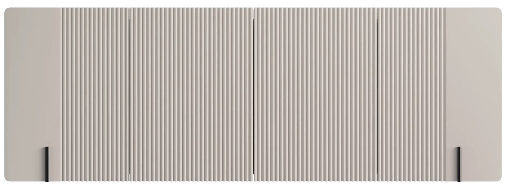 Závesná komoda Malmi 200 cm - kašmírová / crema bianca / čierna