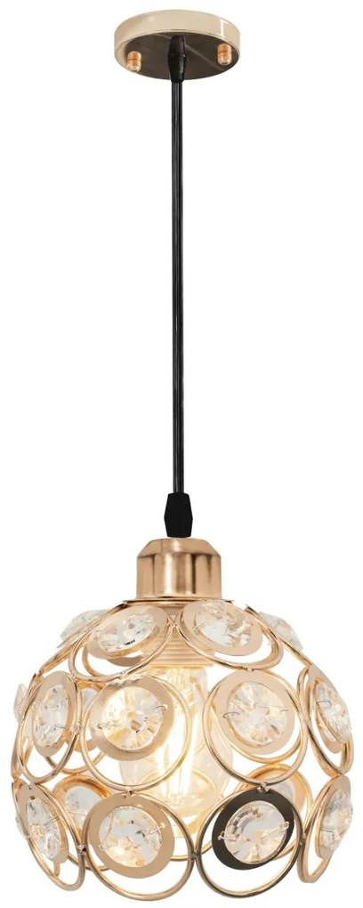 Stropné svietidlo TooLight Loft Crystal I zlaté