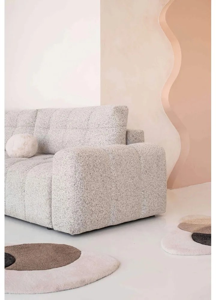 Béžová rozkladacia modulárna rohová pohovka s úložným priestorom (ľavý roh) Lulu – Miuform