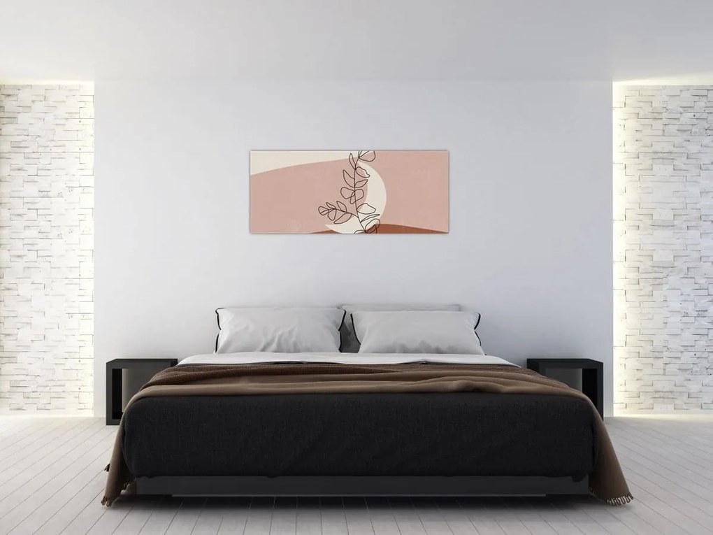 Obraz - Boho listy N⁰2 (120x50 cm)