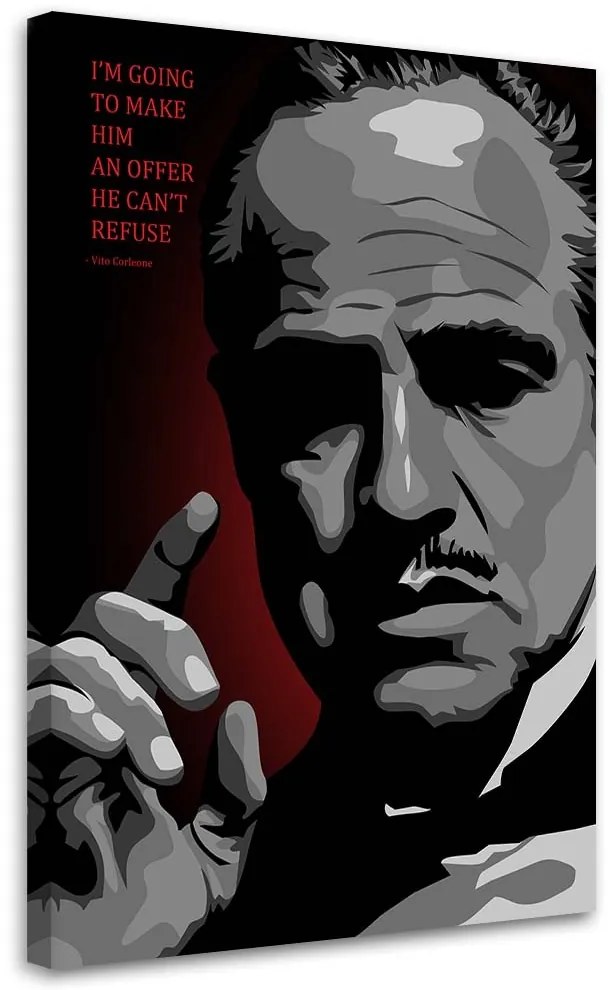 Gario Obraz na plátne Krstný otec, Vito Corleone - Nikita Abakumov Rozmery: 40 x 60 cm