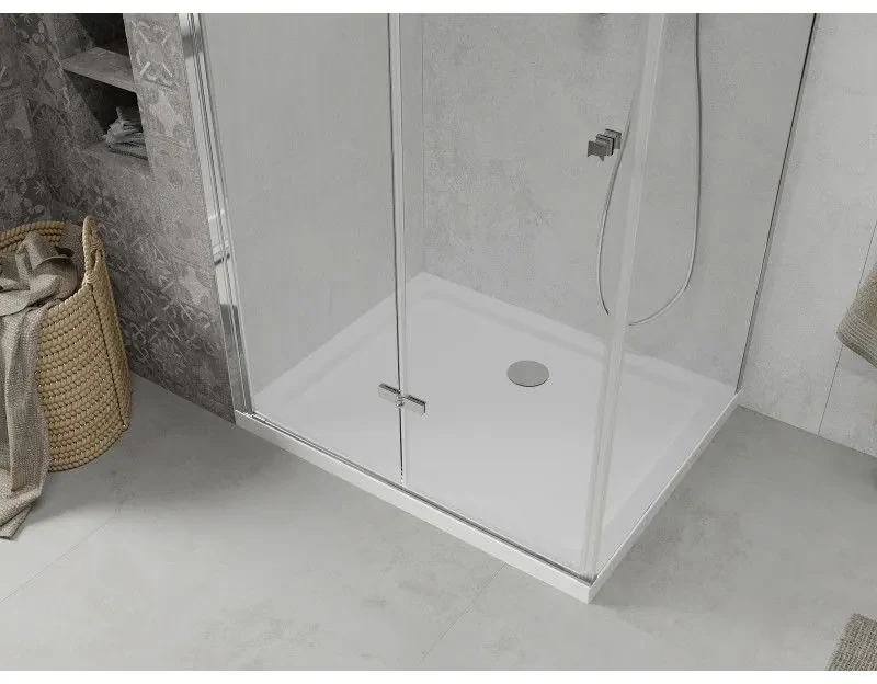 Mexen Lima sprchovací kút 110x90cm, 6mm sklo, chrómový profil - číre sklo + Slim sprchová vanička - 856-110-090-00-00-4010
