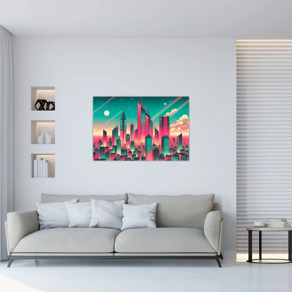 Obraz – Veľkomesto v pop-art štýle (90x60 cm)
