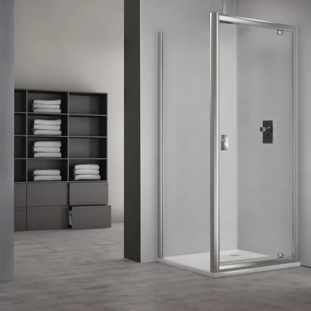 Roltechnik Sprchovací kút MDO1 + MB - otváracie dvere a pevná stena 100 cm 100 cm