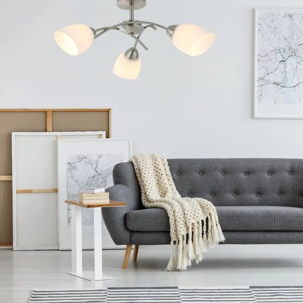 Prisadený luster DONNA 3xE27/60W/230V nikel