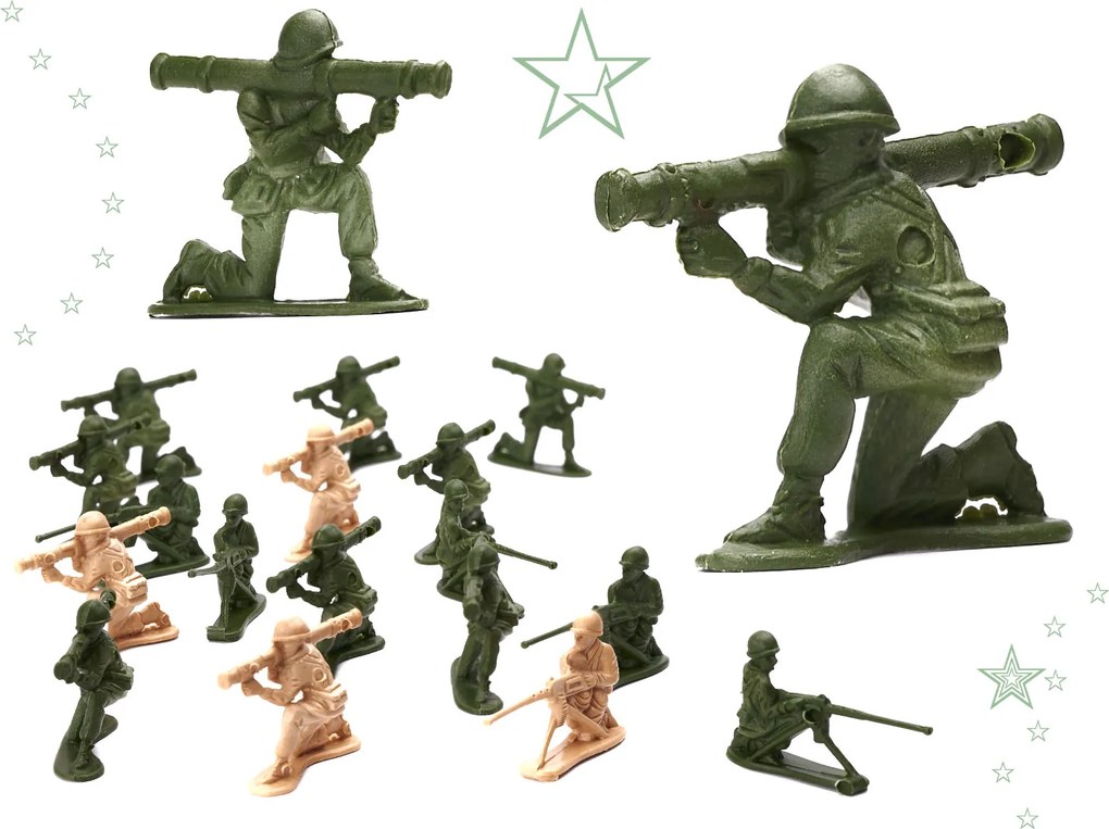 KIK 307-dielna sada vojenských figúrok a vozidiel pre deti – tanky, rakety