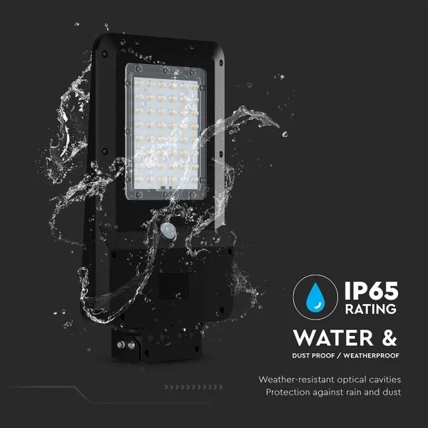 LED Solárna pouličná lampa so senzorom LED/20W/7,4V IP65 5400 mAh