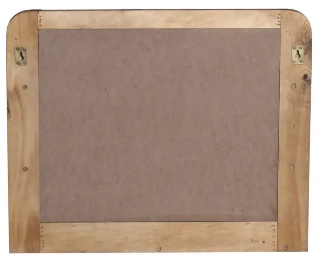 furniture-nabytek.cz - Masívne kúpeľňové zrkadlo Dingle z recyklovanej borovice, lakované, prírodné/sivé – 67×55 cm