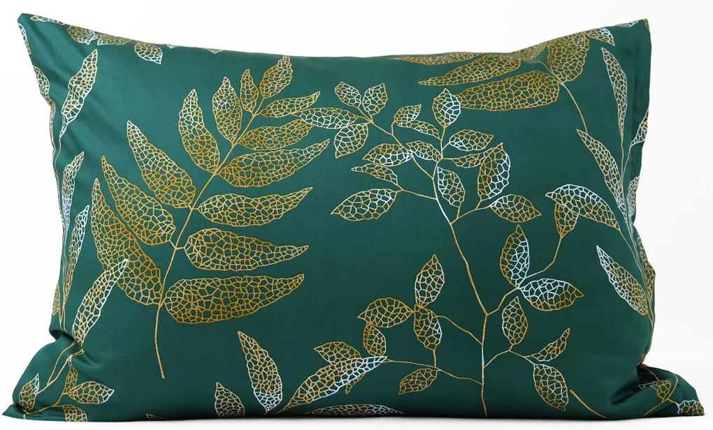 Saténová obliečka na vankúš 50 x 70 cm - Gabriela tmavo zelená