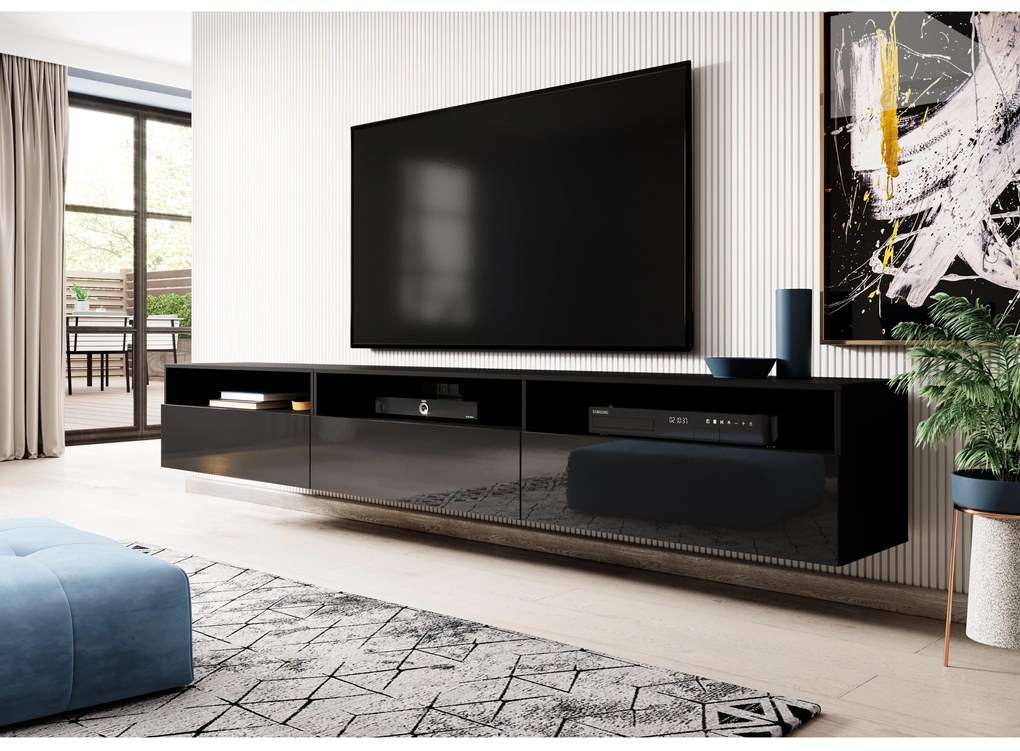 TV stolík Alease Typ 40 (čierna + lesk čierny). Akcia -21%. Vlastná spoľahlivá doprava až k Vám domov. 1030547