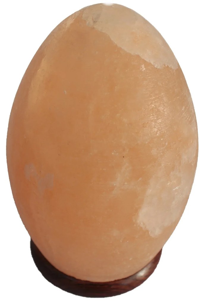 Himalájska soľná lampa s dreveným podstavcom -  Veľké Vajíčko